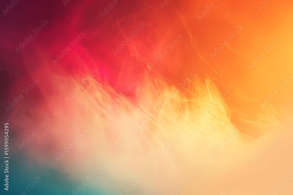 Poster abstract colorful gradient background with flowing smoke effect for modern design projects