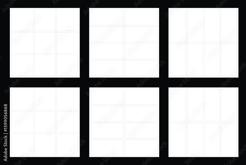 Aufkleber set of symmetrical layout grid designed for modern presentation needs