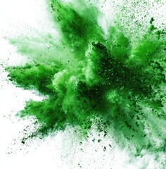 Obraz premium A vibrant green and white cloud explosion, creating a dynamic and abstract composition