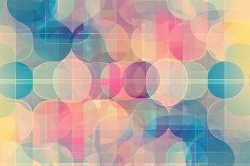 Abstract background with colorful circles and geometric patterns for creative designs