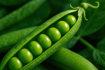 Fresh Pea Pod Illustration