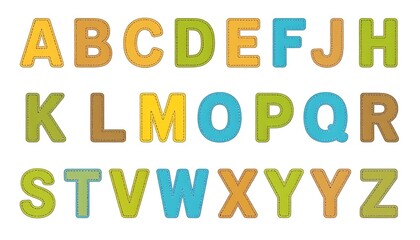 Colorful alphabet letters