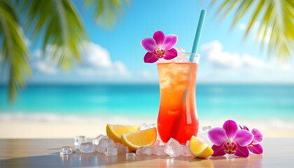 Obraz premium cocktail on the beach