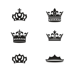 Fototapeta premium crown vector illustration set 