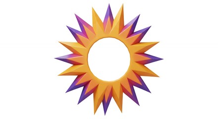 Colorful gradient sun graphic design