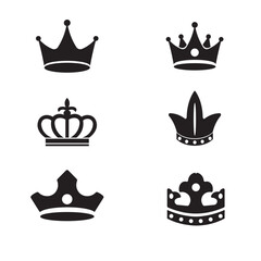 crown vector illustration set 
