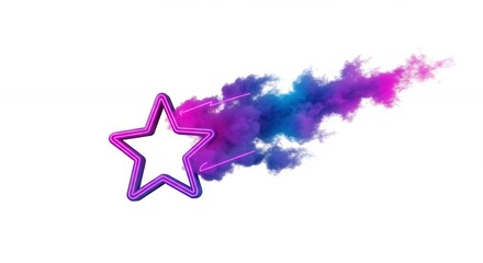 Obraz premium Colorful star graphic with smoke effect