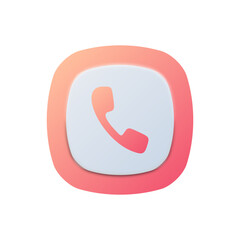 Transparent Mobile Icon – Modern Phone Button Vector
