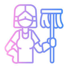 Fototapeta premium cleaning Line Gradient Icon