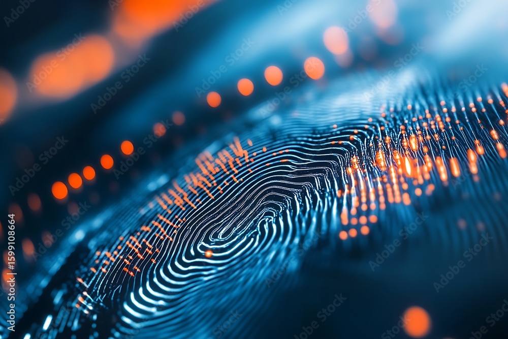 Poster abstract technology background with glowing lines and dots for digital innovation