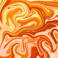 Bright orange and yellow swirl pattern with soft flowing texture. Warm and energetic abstract background for art and creative projects. Warm, abstract, orange, swirl, vibrant