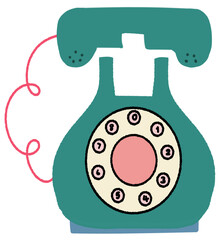 retro phone with a message