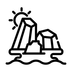 glacier Line Icon