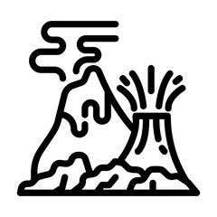 volcano Line Icon