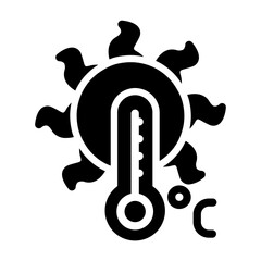 high temperature Solid icon