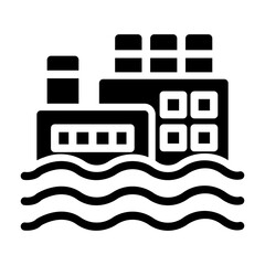 Fototapeta premium sea level Solid icon