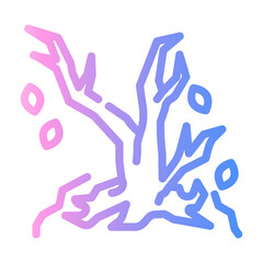 dead tree Line Gradient Icon