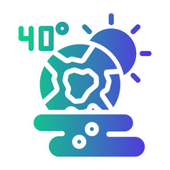 high temperature Gradient icon