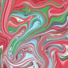 Psychedelic red-green abstract swirl with fluid motion and bold tones, great for digital backgrounds or creative art. Abstract, swirl, psychedelic, motion, fluid