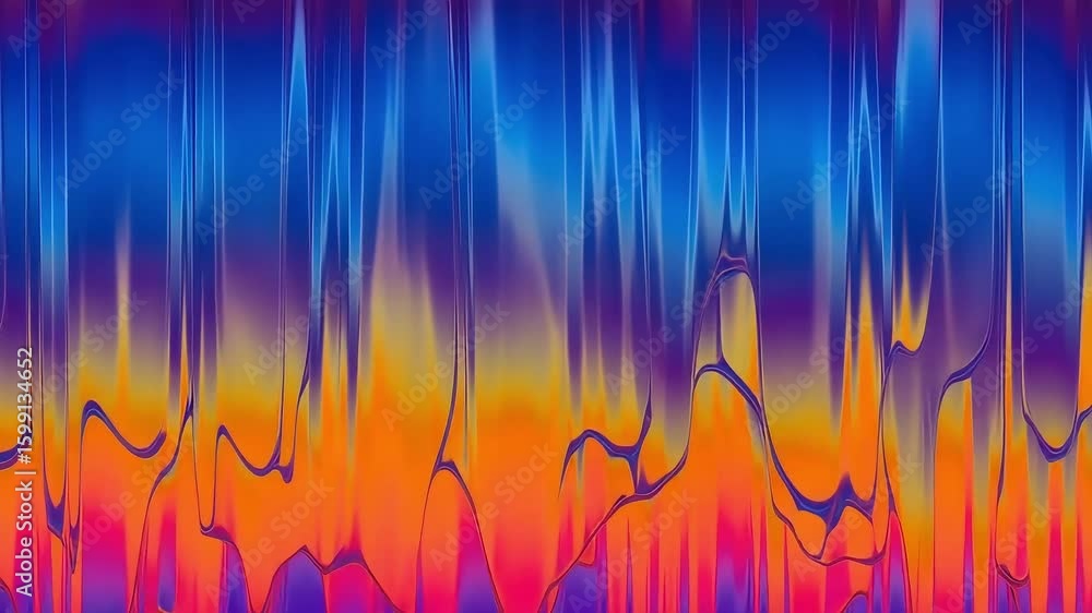Poster abstract colorful wavy lines with vibrant gradient background