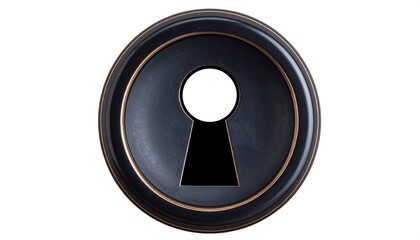 Dark circular keyhole plate