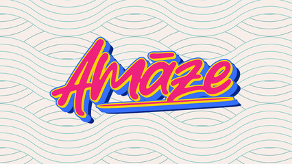 Amaze Text with Retro Japanese Anime Style Typography