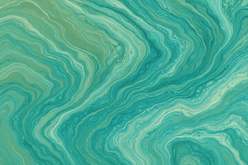 Obraz premium Abstract Turquoise Swirls Illustration