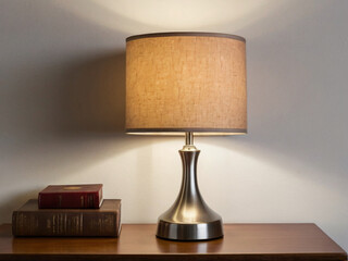 A classic bedside lamp isolated on pure white