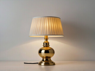 A classic bedside lamp isolated on pure white