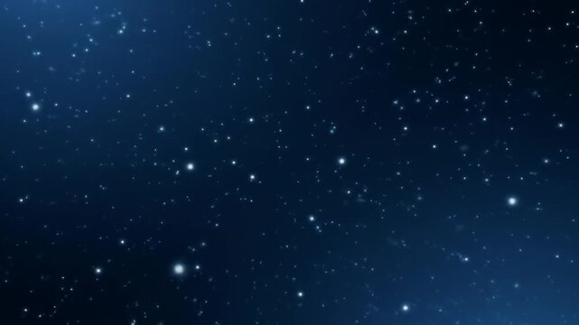 Gentle blue night sky background with twinkling stars, suitable for space themed animation