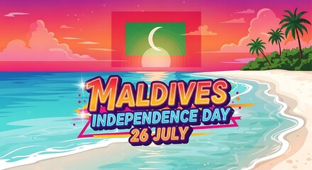 Vibrant Maldives Independence Day Celebration, 26 July, Sunset Hues