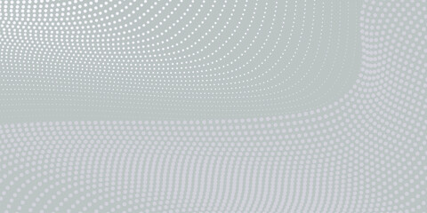Abstract white and gray backdrop Modern Halftone Wave Background Design