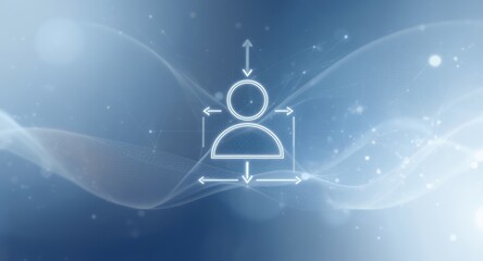 Abstract Digital Profile with Connections and Arrows