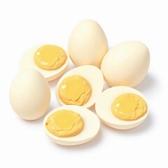 eggs on white background