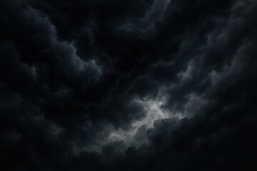 Obraz premium Ominous storm clouds with dark gray textures and threatening weather patterns for dramatic background and atmospheric design