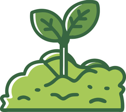 green sprout growing from soil clip art preview