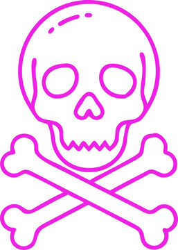 recommend clip art: Skull and crossbones icon, danger or toxic symbol
                    