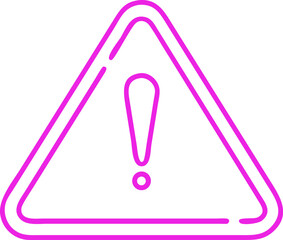 Warning sign icon with exclamation mark, caution symbol
