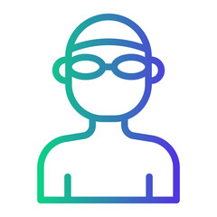 Obraz premium swimmer Line Gradient Icon