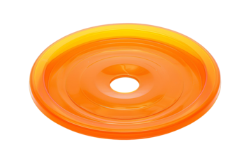 Orange circular disc design abstract art