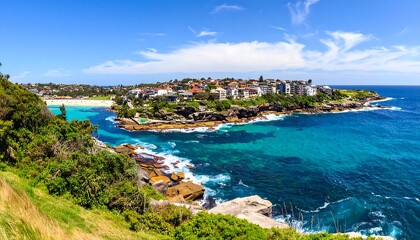 Coastal cityscape panorama