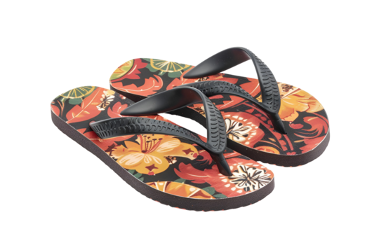Floral Flip Flops Summer Sandals Beach Footwear