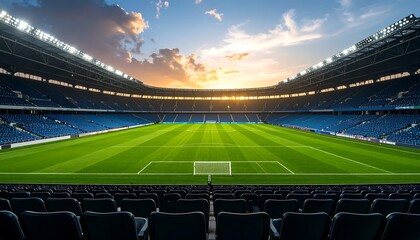 Empty stadium at sunset (2)