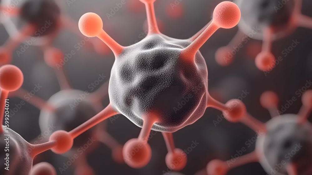 Aufkleber a detailed 3d rendering of a virus or microscopic structure is depicted, showcasing its intricate de