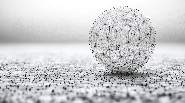 Network Sphere: A 3D Render of Global Connectivity
