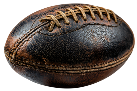 Vintage Leather American Football: Retro Sports Equipment