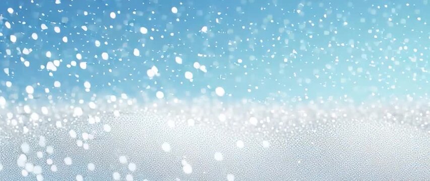 Anamorphic video white bokeh glittering, Particles Snowflakes Snow and shine lights Christmas background, thanksgiving, Holiday, winter, New Year, snowflake, snow, festive