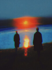 couple watching sunset