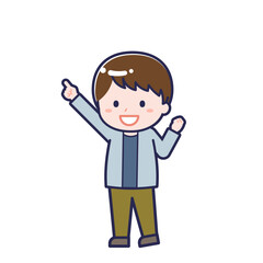 私服の大人／ななめ／男性 05