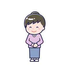 私服の大人／ななめ／女性 01